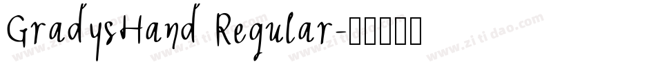 GradysHand Regular字体转换